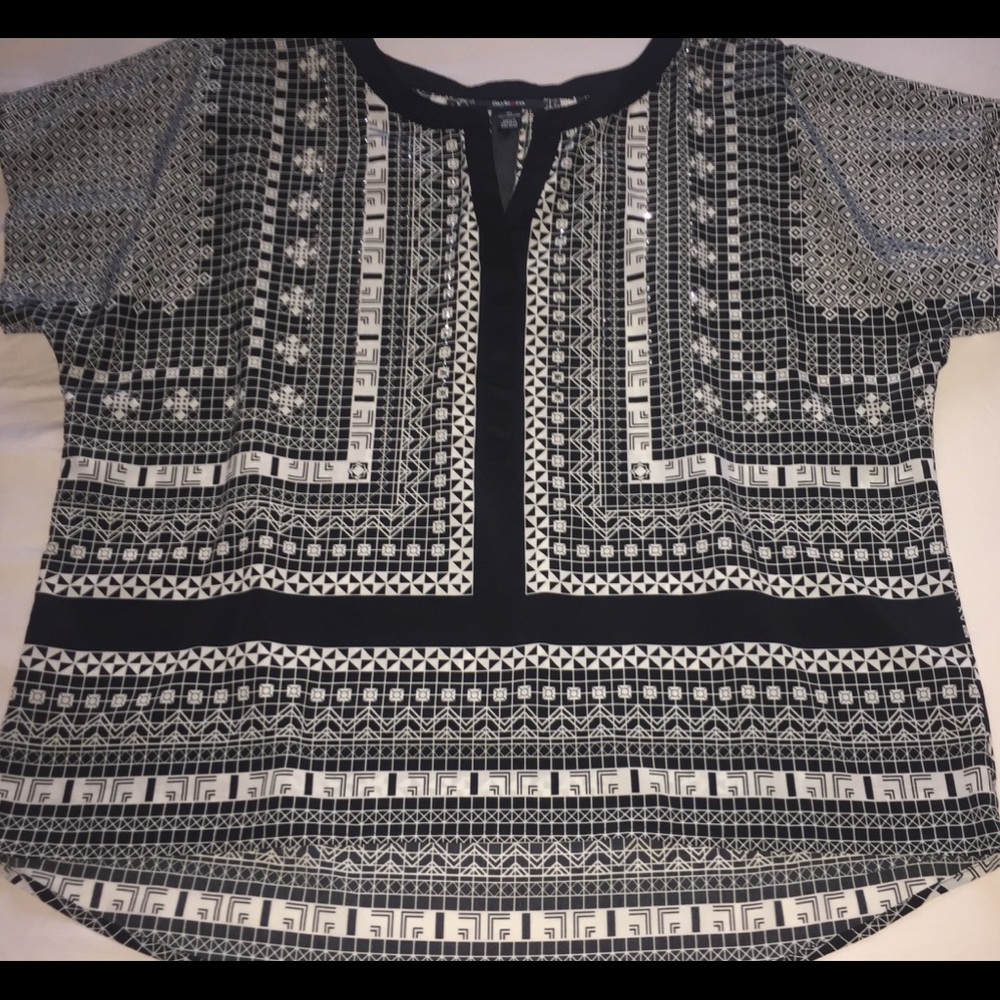 Style and Co. Blouse with bling
